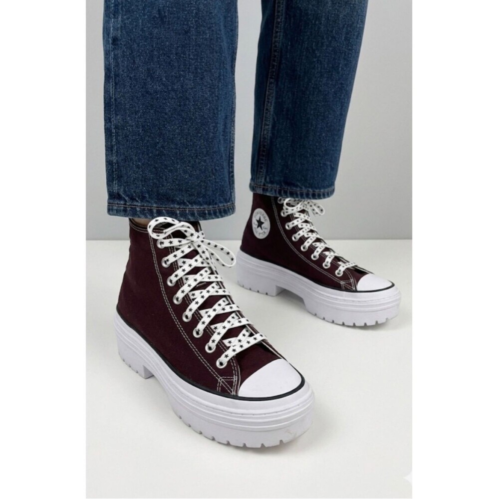 Converse Chuck Taylor All Star Lugged Sneakers Star Reflective Laces Size 9.5